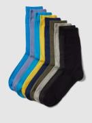 camano Socken mit Rippenbündchen im 9er-Pack in Tuerkis, Größe 39/42