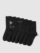 camano Socken mit Stretch-Anteil im 7er-Pack in Black, Größe 39/42