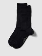 camano Socken mit Ripp-Optik im 2er-Pack Modell 'SHADOW' in Dunkelblau...