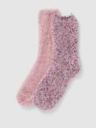 camano Socken in Melange-Optik im 2er-Pack in Rose, Größe 35/38