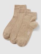 camano Socken mit Stretch-Anteil im 3er-Pack in Beige, Größe 39-42