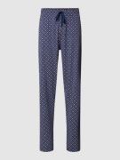 Mey Pyjama-Hose mit Allover-Muster in Blau, Größe M