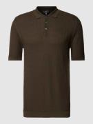 CINQUE Slim Fit Poloshirt mit Strukturmuster Modell 'Flavio' in Oliv, ...