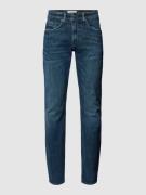 Brax Slim Fit Jeans mit Kontrastnähten Modell 'CHRIS' in Blau Melange,...