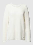 Brax Strickpullover mit Label-Detail Modell 'STYLE.LESLEY' in Offwhite...