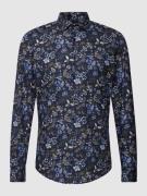 SEIDENSTICKER Slim Fit Business-Hemd mit floralem Muster in Marine, Gr...