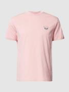 Marc O'Polo Denim T-Shirt mit Label-Print in Rosa, Größe XL