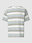 Marc O'Polo Denim T-Shirt mit Streifenmuster in Offwhite, Größe M