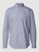 Fynch-Hatton Freizeithemd aus Baumwolle mit Allover-Muster in Blau, Gr...