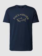 Paul & Shark T-Shirt mit Label-Print in Marine, Größe M