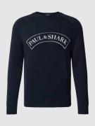 Paul & Shark Strickpullover mit Label-Schriftzug in Marine, Größe M