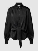 Neo Noir Bluse mit Hemdblusenkragen Modell 'Naja' in Black, Größe 40