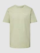 Knowledge Cotton Apparel T-Shirt mit Label-Print in Hellgruen, Größe S