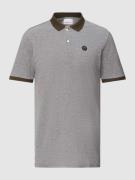 Knowledge Cotton Apparel Poloshirt aus reiner Bio-Baumwolle mit Label-...