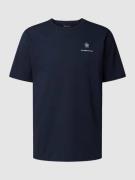 Knowledge Cotton Apparel T-Shirt mit Motiv-Stitching in Marine, Größe ...