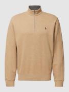Polo Ralph Lauren Sweatshirt mit Label-Stitching in Beige Melange, Grö...