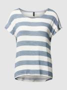 Vero Moda T-Shirt mit Streifenmuster in Bleu, Größe M