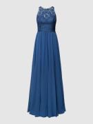 Laona Abendkleid mit Strasssteinen in Bleu, Größe 36