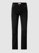 NA-KD Straight Fit High Waist Jeans aus Baumwolle in Black, Größe 40