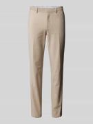 HUGO Regular Fit Bundfaltenhose Modell 'Hesten' in Beige, Größe 54