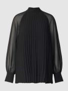 Jake*s Collection Bluse mit Plisseefalten in Black, Größe 36