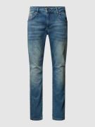CARS JEANS Slim Fit Jeans im Used-Look Modell 'BATES' in Hellblau Mela...