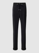 BOSS Slim Fit Stoffhose mit Bügelfalten Modell 'Tariyanah' in Black, G...