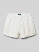 Polo Ralph Lauren Teens Shorts aus Leinen mit Eingrifftaschen in Offwh...