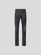 Dsquared2 Skinny Fit Jeans mit Label-Detail in Black, Größe 46