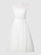 Luxuar Brautkleid aus Spitze und Mesh in Offwhite, Größe 36