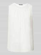 Zero Bluse mit gelegten Falten in Offwhite, Größe 34