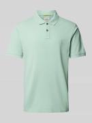 camel active Regular Fit Poloshirt mit Logo-Stitching in Aqua, Größe M