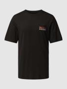 Jack & Jones T-Shirt mit Motiv-Print Modell 'RECIPE' in Black, Größe S