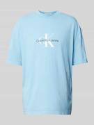 Calvin Klein Jeans T-Shirt mit Label-Print in Hellblau, Größe XS