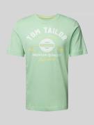 Tom Tailor T-Shirt mit Label-Print in Mint, Größe L