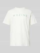 Mazine T-Shirt mit Label-Print Modell 'Hurry' in Offwhite, Größe S
