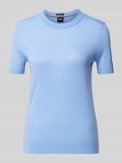 BOSS T-Shirt aus Schurwolle Modell 'Falyssiasi' in Hellblau, Größe XS