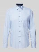 Eterna Comfort Fit Business-Hemd mit Streifenmuster in Bleu, Größe 42