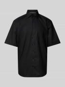 Eterna Comfort Fit Business-Hemd in unifarbenem Design in Black, Größe...