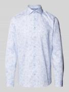 Eterna Slim Fit Business-Hemd mit Paisley-Muster in Bleu, Größe 38