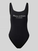 Marc O'Polo Badeanzug mit Label-Print Modell 'Essentials' in Black, Gr...