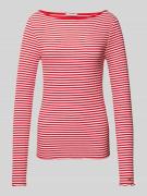 Tommy Hilfiger Longsleeve mit Wellensaum in Rot, Größe M