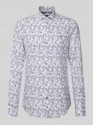 Tommy Hilfiger Business-Hemd mit floralem Muster in Weiss, Größe 41