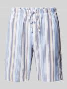 Hanro Pyjama-Hose mit Streifenmuster in Hellblau, Größe M
