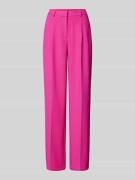 Milano Italy Wide Leg Stoffhose mit Bügelfalten in Pink, Größe 36