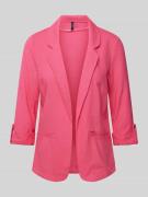 Vero Moda Blazer in unifarbenem Design aus Viskose-Leinen-Mix in Pink,...