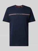 Tom Tailor T-Shirt mit Label-Print in Marine, Größe S