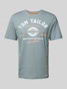 Tom Tailor T-Shirt mit Label-Print in Hellgruen, Größe S
