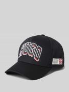 HUGO Basecap mit Label-Stitching Modell 'Jude' in Black, Größe One Siz...