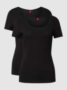 HUGO T-Shirt mit Rundhalsausschnitt im 2er-Pack in Black, Größe XS